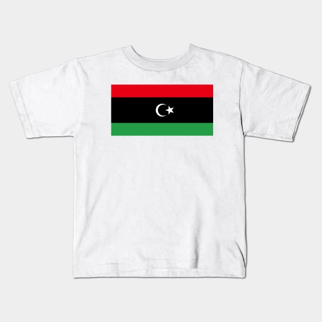 Flag of Libya Kids T-Shirt by COUNTRY FLAGS